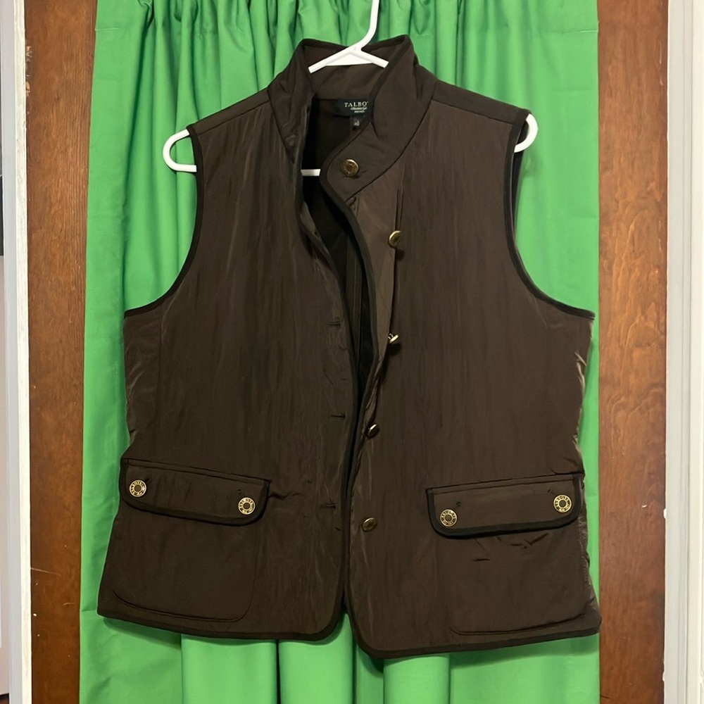 Chocolate Brown Button-Up Vest